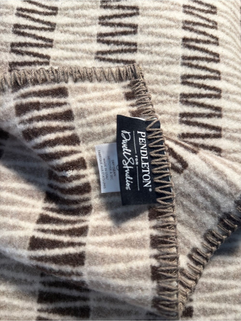 Pendleton Blanket KING PAUL SMITH brown tan WOOL